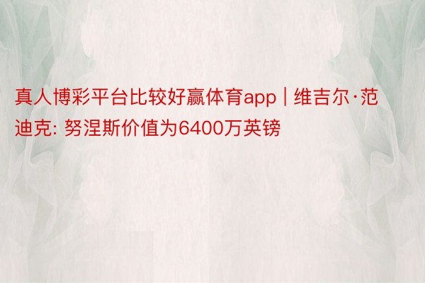 真人博彩平台比较好赢体育app | 维吉尔·范迪克: 努涅斯价值为6400万英镑